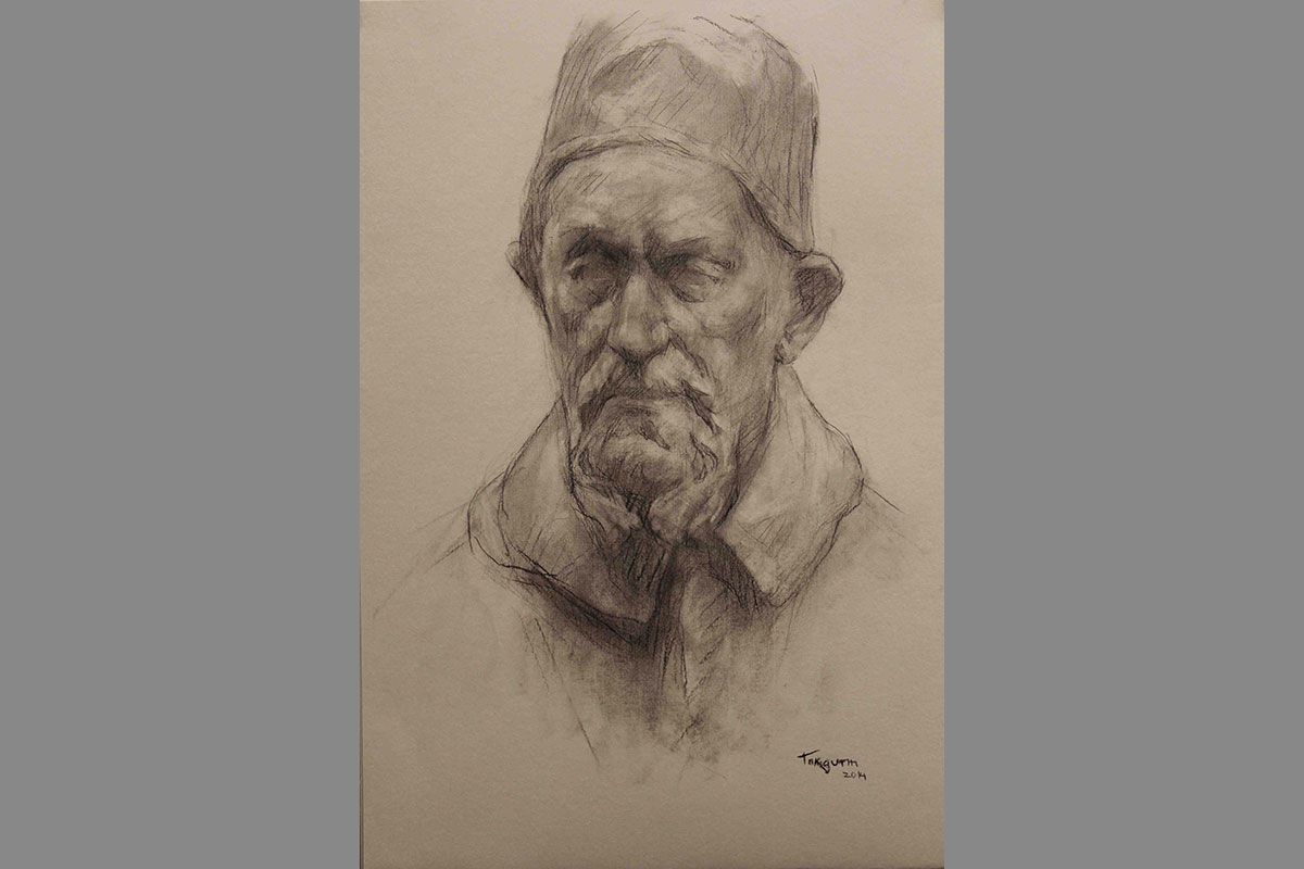 Desenho-em-carvao-a-partir-da-obra--Papa-Inocencio--X-de-Alessandro-Algardi