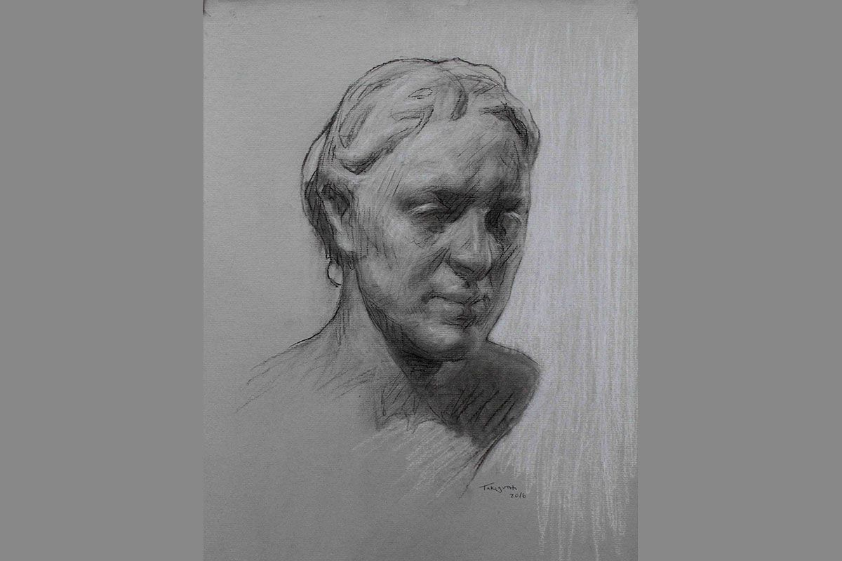 Desenho-em-carvao-a-partir-da-obra-Mrs-Russell-de-Rodin