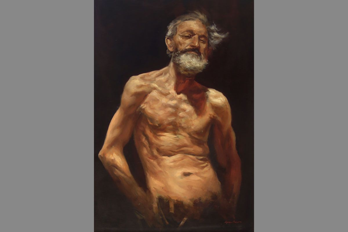 Estudo-a-partir-da-obra-Velho-Nu-ao-sol-de-Mariano-Fortuny-oleo